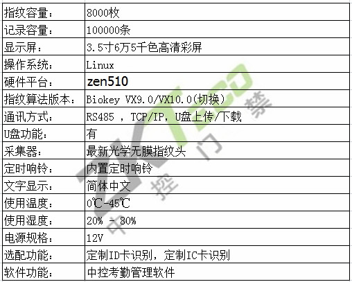 彩屏指纹考勤机